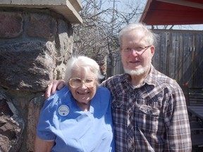 Ingersoll resident Fred Heeney, with his wife of almost 64 year Elizabeth Heeney, will receive the Heart of Homecare Award on Monday from VHA Home Healthcare. (HEATHER RIVERS/WOODSTOCK SENTINEL-REVIEW)