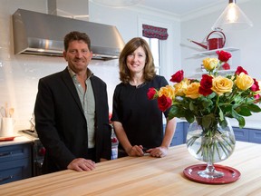 Designer Susan Jory, of Susan Jory Interiors, and builder David Off, 
of Westhaven Homes, stand in the kitchen of a Dream Lottery grand prize home on Sumac Way. (CRAIG GLOVER, The London Free Press)