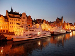 Excursion boats tie up along Gdansk’s old-town riverfront, where merchant ships once came to trade. CAMERON HEWITT PHOTO