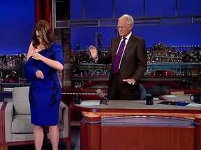 Tina Fey on Late Show With David Letterman (YouTube screen shot)