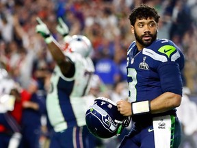 Russell Wilson of the Seattle Seahawks during Super Bowl XLIX on February 1, 2015 in Glendale, Arizona.  (Kevin C. Cox/AFP)