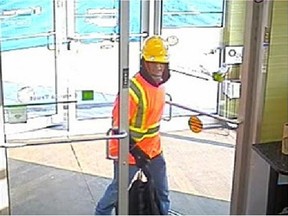 Peel Regional Police released this photo of the suspect in a bank heist at 1540 Dundas St.