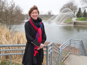 President and CEO of London Community Foundation Martha Powell at the forks of the Thames River in London, Ont. on Thursday April 30, 2015. (DEREK RUTTAN, The London Free Press)