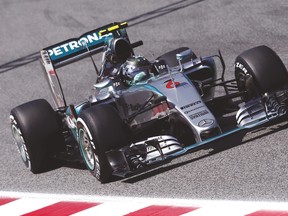 Nico Rosberg beat Mercedes teammate Lewis Hamilton to take the pole in Sunday’s Spanish GP. (REUTERS)