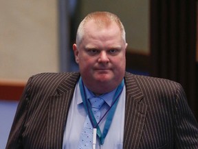 Councillor Rob Ford at city council on Thursday, May 7, 2015. (Dave Thomas/Toronto Sun)