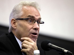 Tom Renney, Hockey Canada’s president and chief executive officer, speaks to the media ahead of the Bronze Medal game of 2015 World Junior Hockey Championships at the Air Canada Centre in Toronto in 2015. Dave Abel/Toronto Sun/QMI Agency