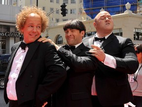 Sean Hayes, Chris Diamantopoulos and Will Sasso attend the world premiere of 'The Three Stooges'  in Los Angeles, Calif., in this file photo.
(Apega/WENN.COM)