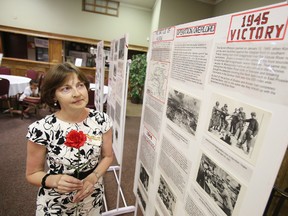 Natalie Le Chat has a special thought for her 80-year-old mother Sunday, May 10, 2015, not only for Mother's Day, but because she survived 100 days of Leningrad Blockade  in former U.S.S.R. when she was a child, during 'War and Life' an event commemorating the 70th anniversary of the Nazism's fall in Europe at the Greek Community Hall in Belleville.