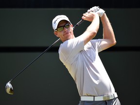David Hearn hits his tee shot on the first hole during the final round of the Players Championship at TPC Sawgrass on May 10, 2015. (John David Mercer/USA TODAY Sports)