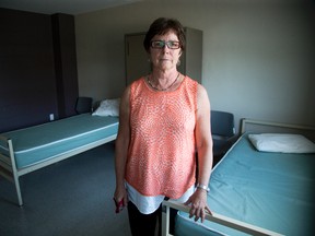 Nancy Powers, executive director of the Centre of Hope in London, stands in a room where clients stay while receiving treatment. (DEREK RUTTAN, The London Free Press)