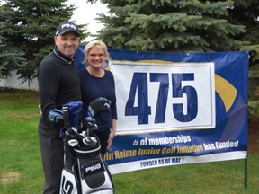 Kevin and Lisa Haime are proud that their Junior Golf Initiative has made such a difference in the community, putting youngsters on the golf course with memberships. JAKE HAIME/SUBMITTED
