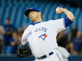 Blue Jays relief pitcher Brett Cecil. (STAN BEHAL/Toronto Sun)