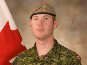 Sergeant Andrew Joseph Doiron, member of the Canadian Special Operations Regiment based at Garrison Petawawa, Ontario, Canada, is pictured in this undated handout photo provided by Department of National Defence, DND. Doiron was killed on March 6, 2015, in a friendly fire incident in Iraq, Canada's defense department said on Saturday, in the first fatality for the country during its current military mission there. REUTERS/DND/Handout
