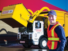Greg Kirkwood, founder and president of 310-DUMP, a construction site junk removal service, is celebrating 20 years of business this month. Kirkwood founded the company in May 1995 as a summer job while he was attending the University of Alberta in Edmonton, AB. PHOTO SUPPLIED