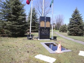Coniston war memorial via Twitter post. Gino Donato/The Sudbury Star
