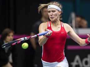 Eugenie Bouchard at the Fed Cup in April 2015. (JOEL LEMAY/POSTMEDIA NETWORK)