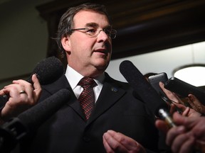 Quebec Minister of Education Francois Blais is seen here speaking to the media. Simon Clark/Postmedia Network