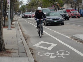 We're starting to see more segregated bike routes on busy roads, like the one on Sherbrook Street south of Broadway. Those are actually a breakthrough for this city.