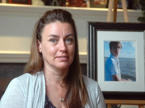 Michelle MacKinnon, 46, is donating a kidney to a young boy. The surgery is set for Wednesday, May 13. Her kidney was supposed to go to her 18-year-old son, David, but he died before it could happen. She is at her home in Niagara Falls  on Wednesday May 6, 2015 in St. Catharines, Ont. Cheryl Clock/St. Catharines Standard/Postmedia Network