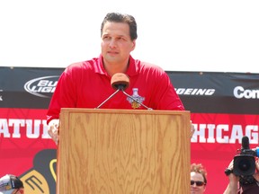 Former Leaf Eddie Olczyk is a TV analyst for both the Preakness Stakes and the Stanley Cup. (AFP/WENN)