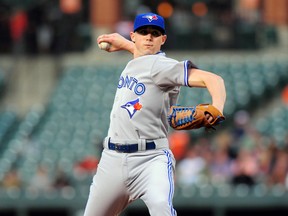 Blue Jays pitcher Aaron Sanchez delivers a pitch during second inning MLB action against the Orioles at Camden Yards in Baltimore on Wednesday, May 13, 2015. (Evan Habeeb/USA TODAY Sports)