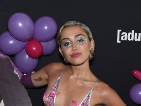 Miley Cyrus attends the 2015 Adult Swim Upfront Party at Terminal 5 on May 13, 2015 in New York City. Dimitrios Kambouris/Getty Images for Tuner/AFP