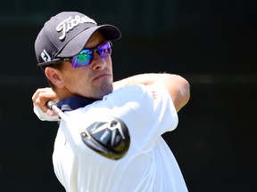 Adam Scott hits a tee shot during the third round of the Players Championship at TPC Sawgrass. (John David Mercer/USA TODAY Sports)