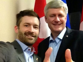 Chris Lloyd with PM Stephen Harper in a photo from his blog DEAR PM.
