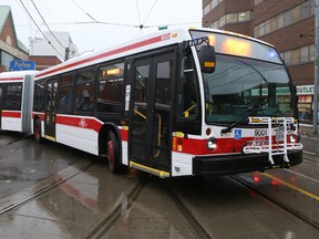 TTC articulated bus. (Craig Robertson/Toronto Sun)