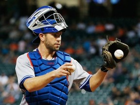 Josh Thole got the start behind the plate in place of Russell Martin on Thursday against the Astros in Houston. (AFP/PHOTO)
