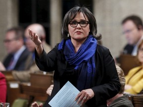 Environment Minister Leona Aglukkaq speaks during Question Period in the House of Commons on Parliament Hill in Ottawa on March 31, 2015. (REUTERS/Chris Wattie)