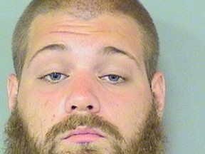 Jason Falbo is a Florida landscaper accused of driving over a family of ducks with a lawnmower. (Palm Beach County Sheriff’s Office)