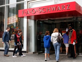 The FAO Schwarz toy store on Fifth Avenue in New York City, in this file photo taken May 28, 2009. FAO Schwarz, the oldest toy store in the United States and a retailer once considered accessible only to the rich, is closing its much-loved Fifth Avenue flagship store in Manhattan, citing rising rent prices. (REUTERS/Mike Segar/Files)