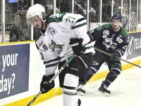 The Portage Terriers defeated the Melfort Mustangs in the RBC Cup semis on Saturday. (MATT HERMIZ/Postmedia Network)