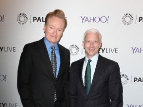 Conan O'Brien, left, and Anderson Cooper. (PNP/WENN.COM)