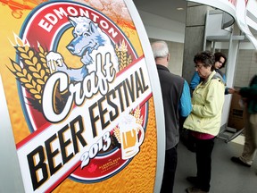 Patrons head into the Edmonton Craft Beer Festival, at the Edmonton Expo Centre in Edmonton, Alta., Friday June 14, 2013. David Bloom/Edmonton Sun