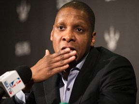 Raptors GM Masai Ujiri let go lead assistant Bill Bayno and Tom Sterner. (Craig Robertson/Toronto Sun)