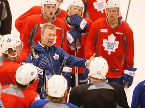 Rookie head coach Gord Dineen during the Toronto Maple Leafs rookie camp at the Mastercard Centre in Etobicoke September 12, 2014. (Stan Behal/Toronto Sun)
