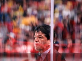 Latvia's head coach Ted Nolan reacts during the 2012 hockey world championships in Stockholm, Sweden on May 15, 2012. (REUTERS/Petr Josek)