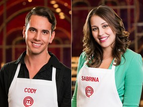Cody Karey and Sabrina Poirier were the two most recently eliminated homecooks on MasterChef Canada. (Courtesy of CTV)