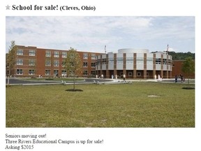 Taylor High School in Ohio was put up for sale on Craigslist as a senior class prank. (Craigslist)