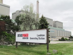 The Lambton Generating Station near Courtright is shown here on Tuesday May 19, 2015 in St. Clair Township, near Sarnia, Ont., where Ontario Power Generation is proposing to develop a 30-MW solar electricity generating project. The generating station's coal-fired units were shut down by the provincial government. (Paul Morden/Sarnia Observer/Postmedia Network)