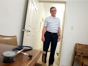 Dr. William Thorpe stands in the doorway of an examination room at Parkhill?s North Middlesex Community Medical Centre. (CRAIG GLOVER, The London Free Press)