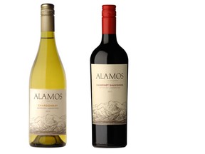 Alamos 2013 Cabernet Sauvignon and Alamos 2013 Chardonnay. (Supplied)
