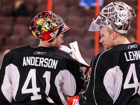 With Andrew Hammond signed, who are the Sens going to trade? Will it be Craig Anderson or Robin Lehner? SUN FILE PHOTO