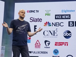 Spotify CEO Daniel Ek speaks  during a press event in New York May 20, 2015.  REUTERS/Shannon Stapleton