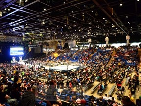The crowd begins to fill the San Jose University Event Centre during WrestleMania week in San Jose in March. (Mike Mastrandreas/SLAM! Wrestling)