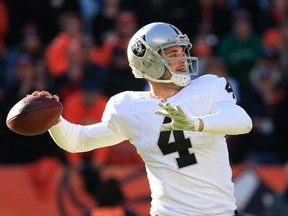 The Oakland Raiders appear poised finally on the brink of respectability, thanks in no small part to the play of young quarterback Derek Carr. (Doug Pensinger/Getty Images/AFP)