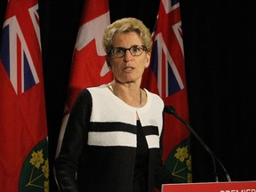 Premier Kathleen Wynne says she's prepared to bring in back-to-work legislation to end teacher strikes in Durham, Peel and Sudbury but prefers a negotiated settlement Thursday, May 21 2015. (Antonella Artuso/Toronto Sun)