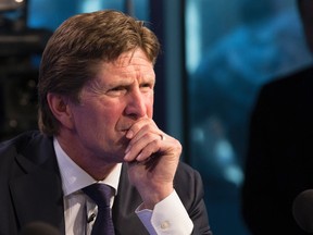 Mike Babcock at the press conference announcing he is the new head coach of the Toronto Maple Leafs in Toronto on Thursday May 21, 2015. (Craig Robertson/Toronto Sun)